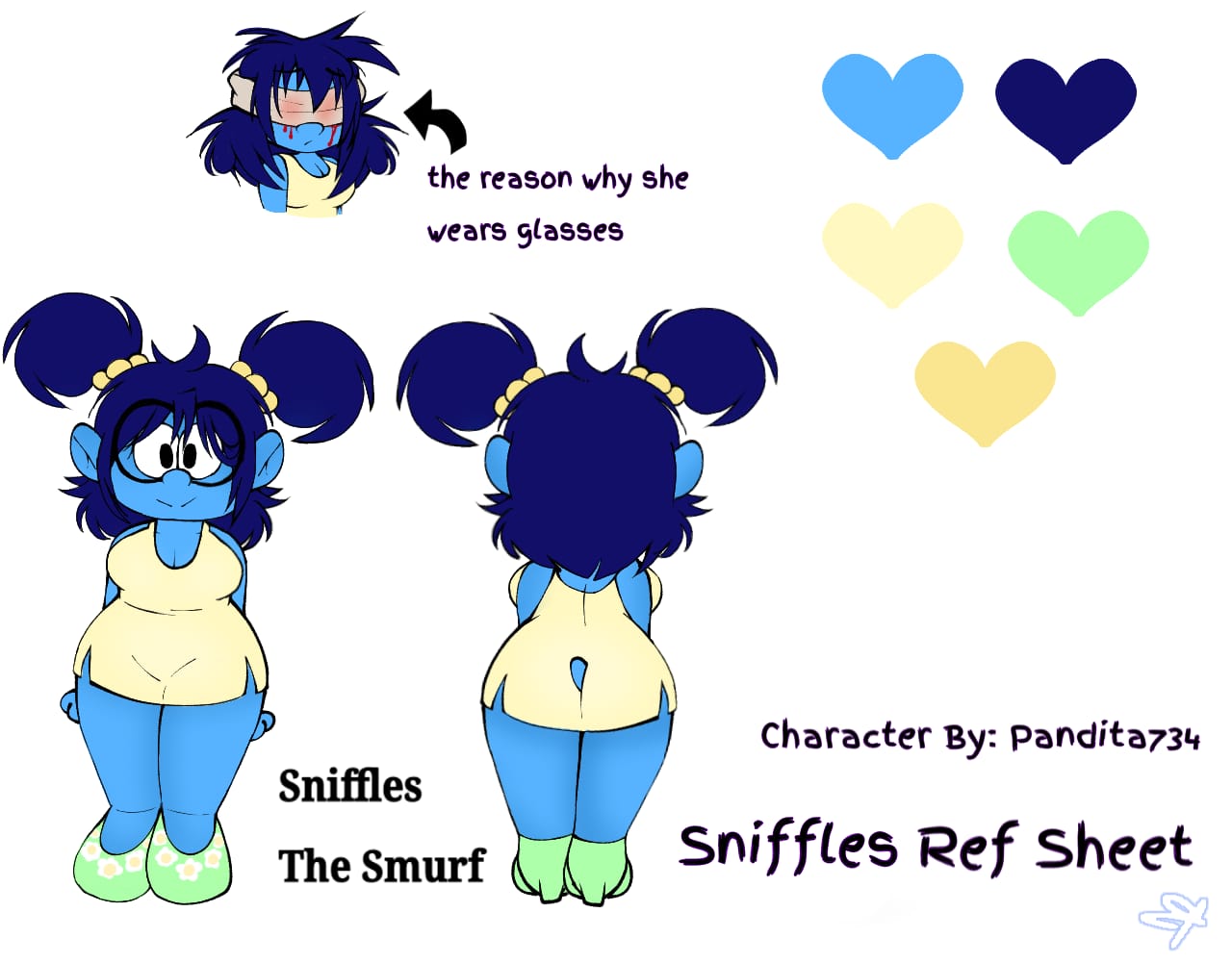 Sniffles The Smurf Ref Sheet