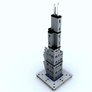 Minecraft test-rendering: Willis Tower animated