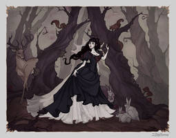 Snow White in Woods