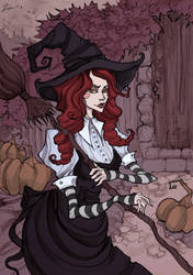 Red Haired Witch by IrenHorrors