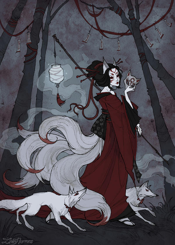 Kitsune by IrenHorrors