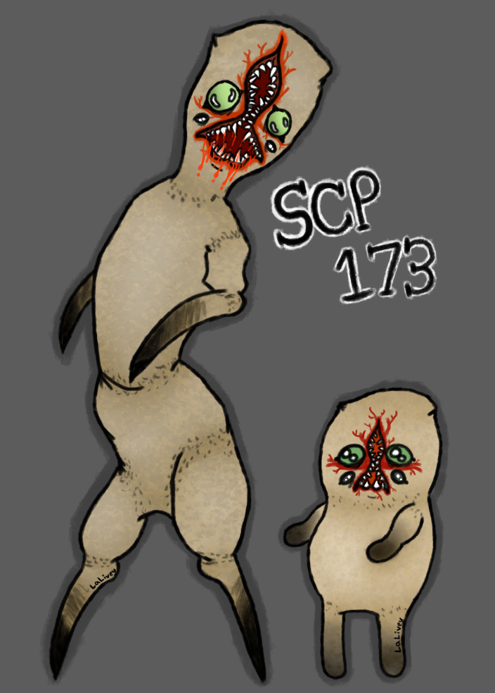 I personally believe that this redesign for SCP173 is the best we've got  for a replacement : r/SCP