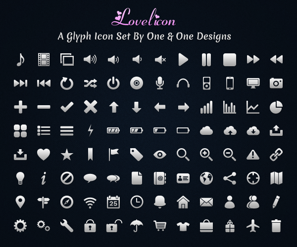 Lovelicon - A Glyph Icon Set