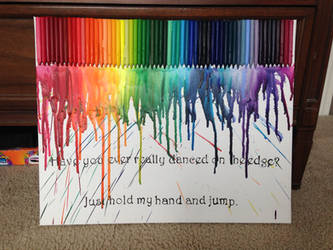 Crayon melting art