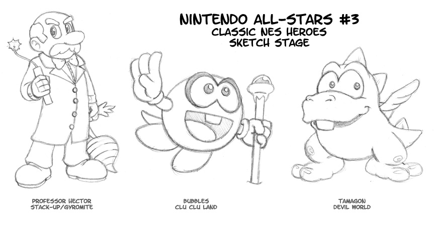 Nintendo All-Stars 3 Sketches