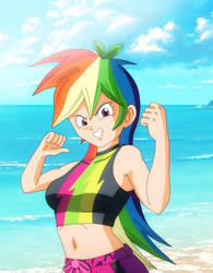 Swinsuit Rainbow Dash DBZ/Super Style by gonzalossj3