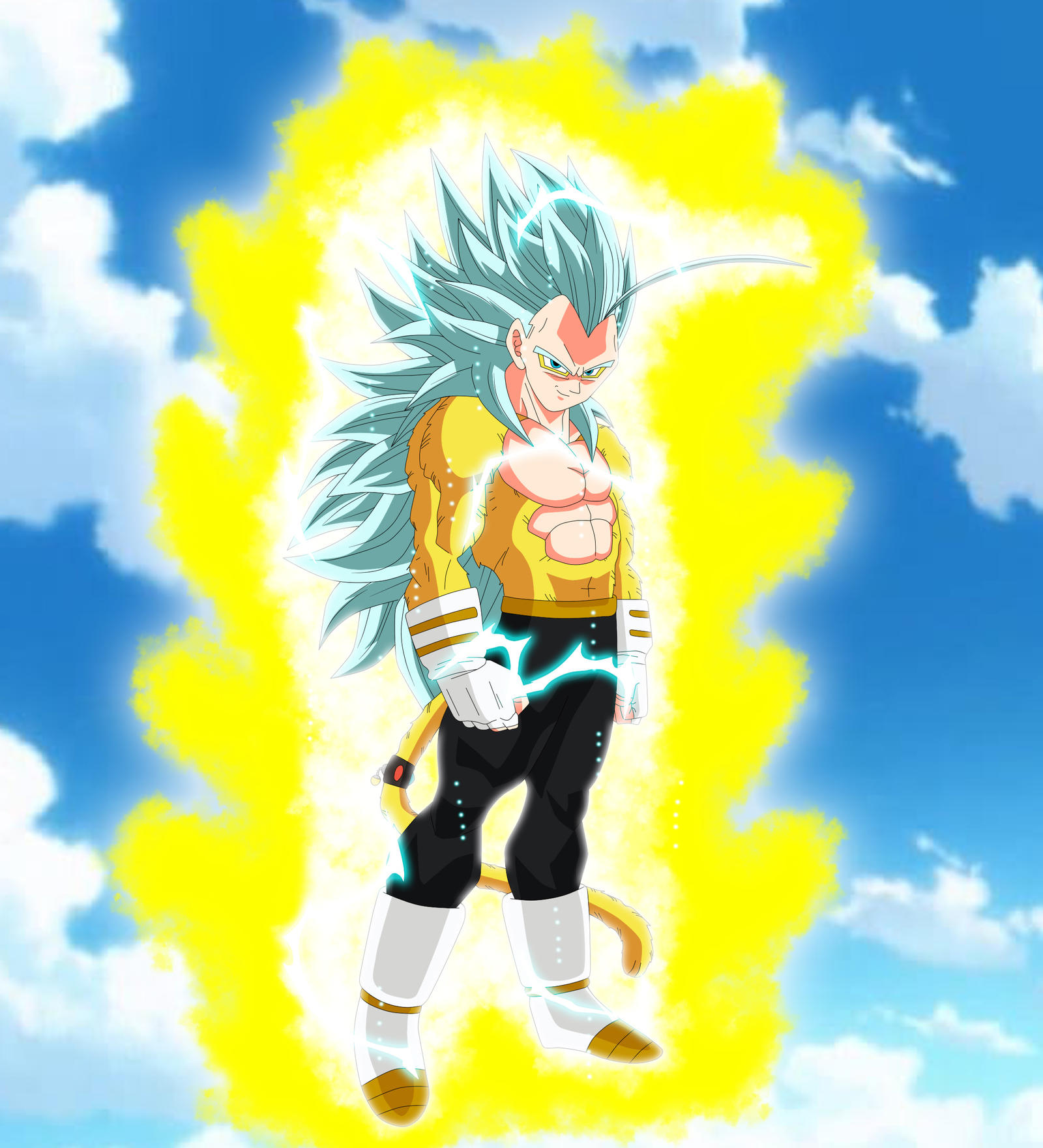 Super Saiyan 5 Mystic with aura by vegitoblackgreen on DeviantArt