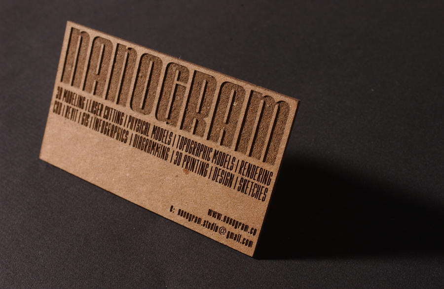 Chipboard Business Card for Nanogram.co