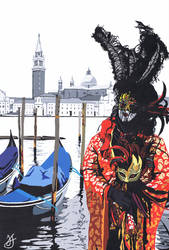 Italy-venice-carnival-gondola-mask-san-georgio-bel