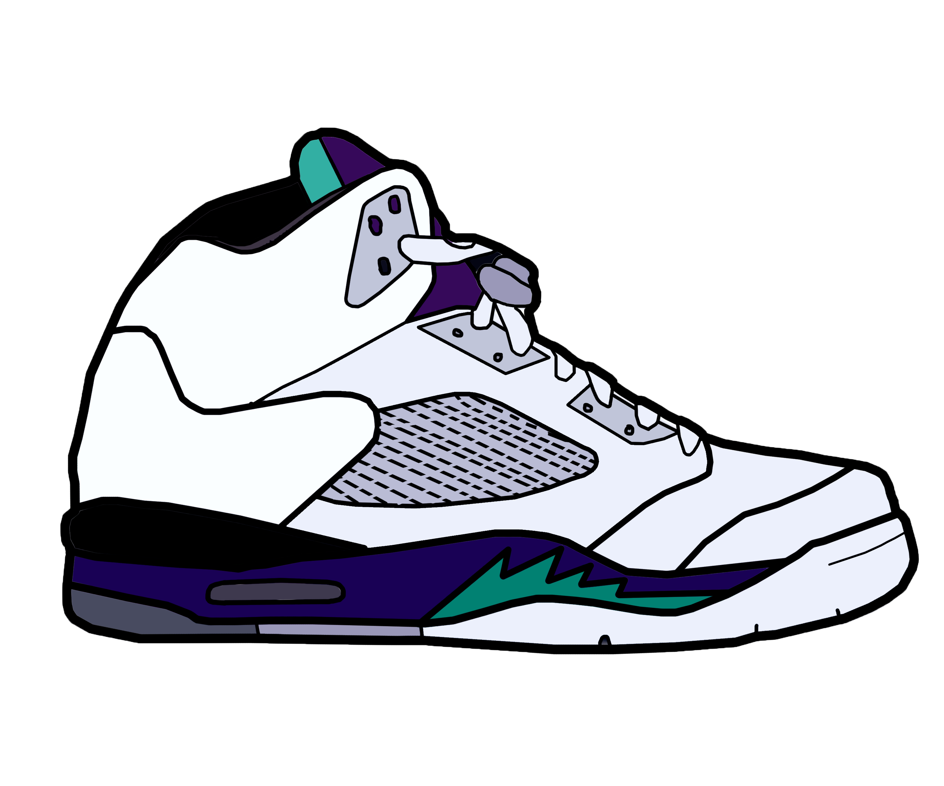 Jordan V 'Grape' Sketch