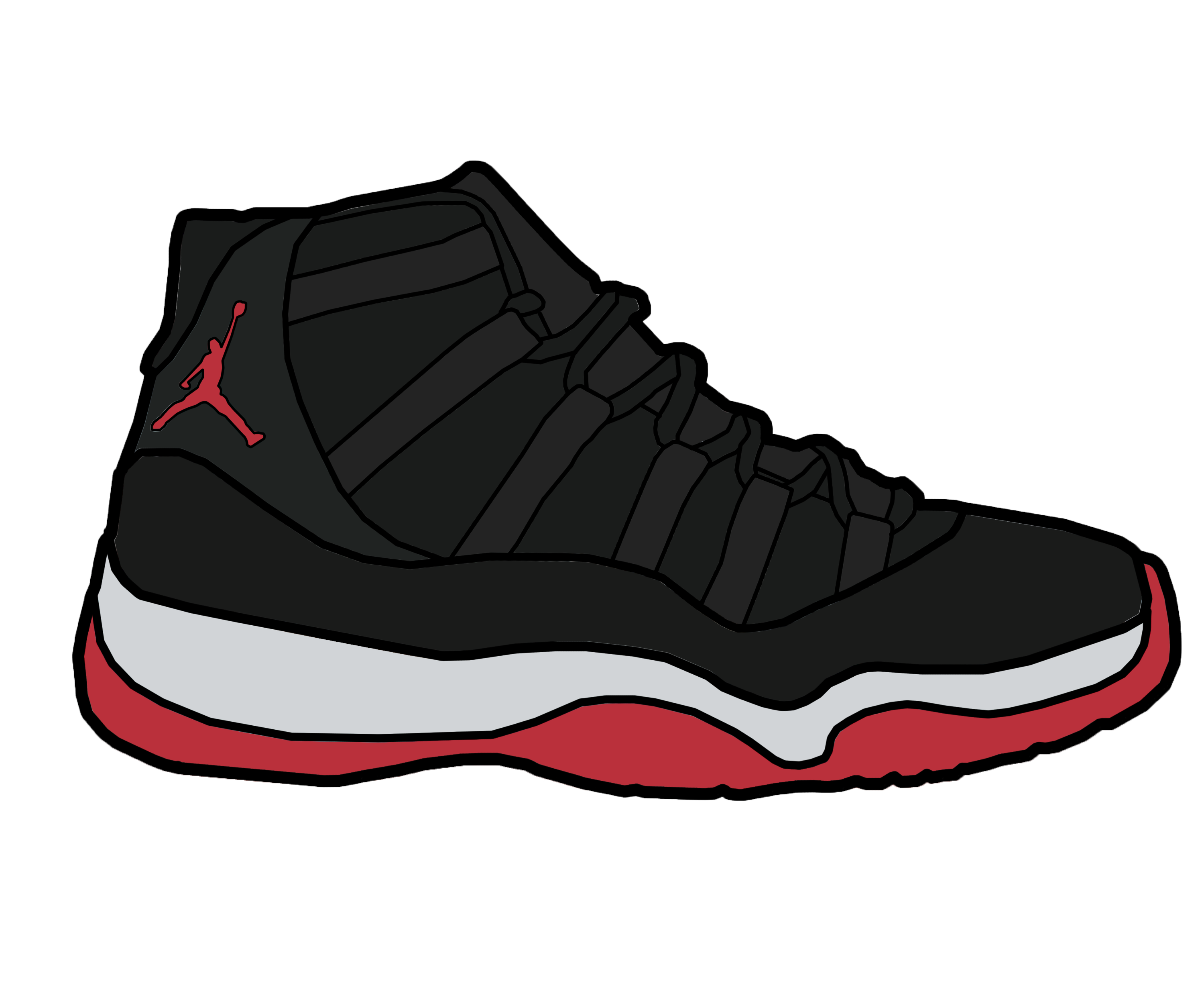 Jordan XI 'Bred' Sketch