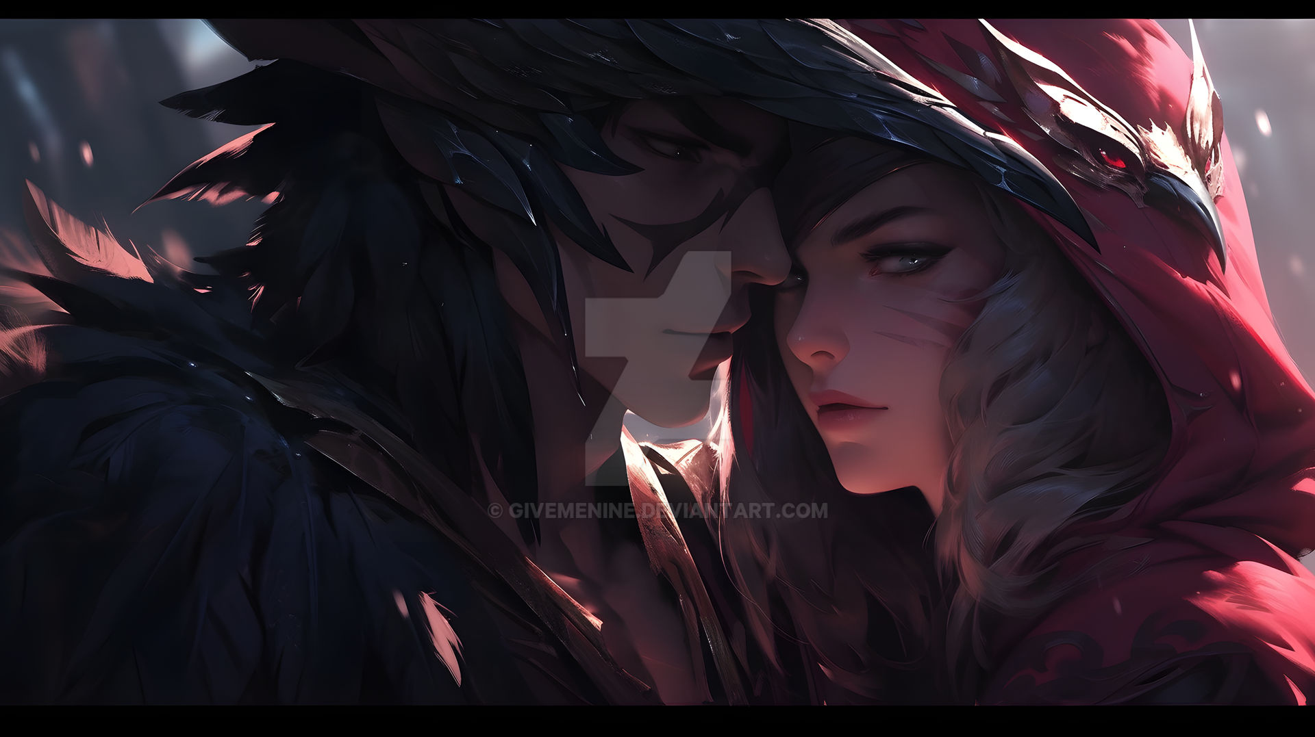 Anime poster of Xayah and Rakan by GiveMeNine on DeviantArt