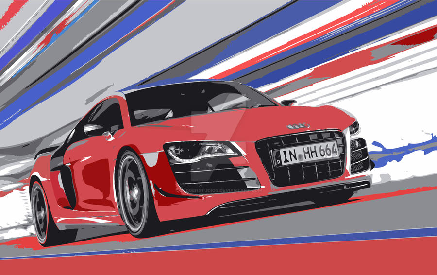 Audi R8 Cartoon Back Audi R8 by 2ndgenstudios on DeviantArt