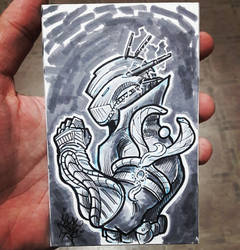 Warlock sketch card