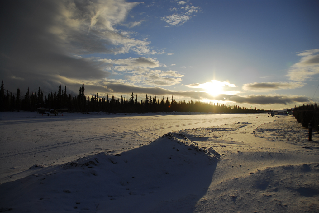 Frozen runway