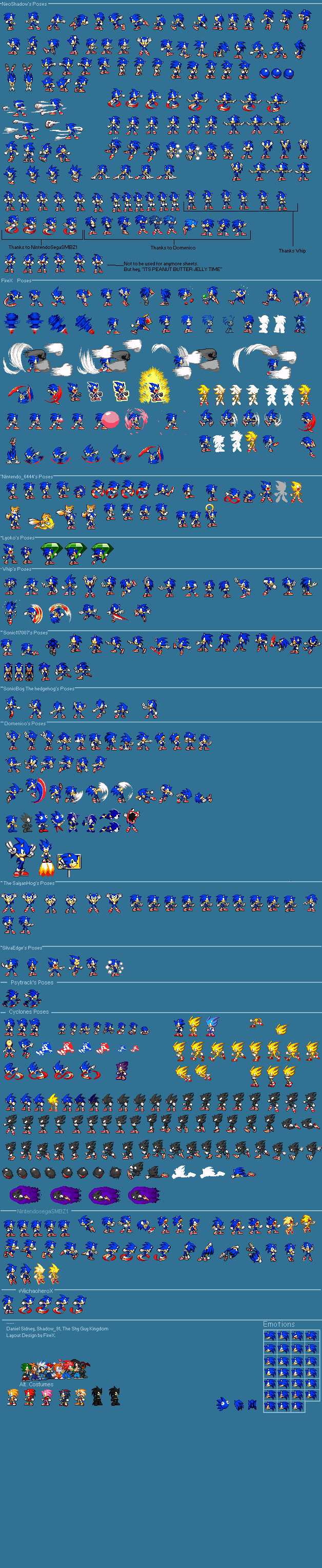 Sonic Sprites