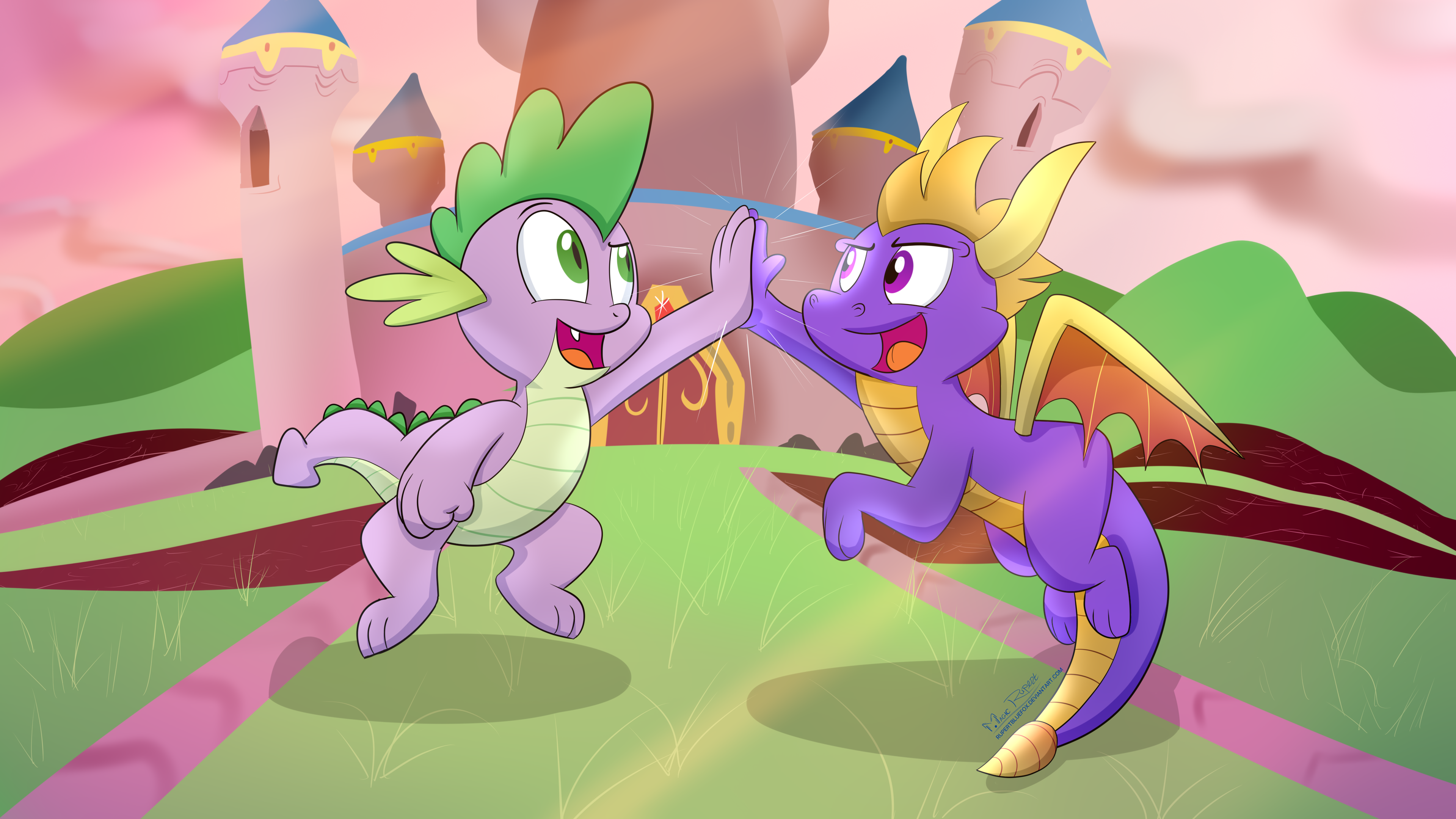 Duo Purple Dragon POWER! (Spyro Congrats)