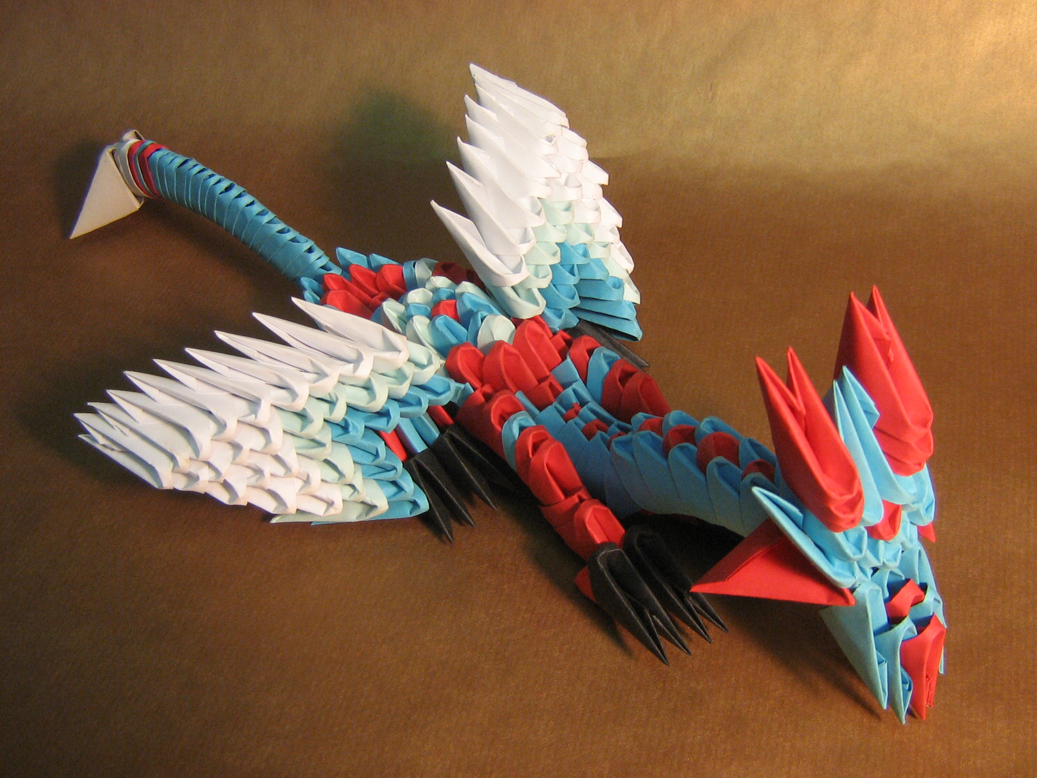 3d origami mini dragon