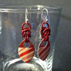 Petite Candy Cane Scalemaille Earrings