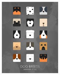 Minimalist Dog Breeds Poster