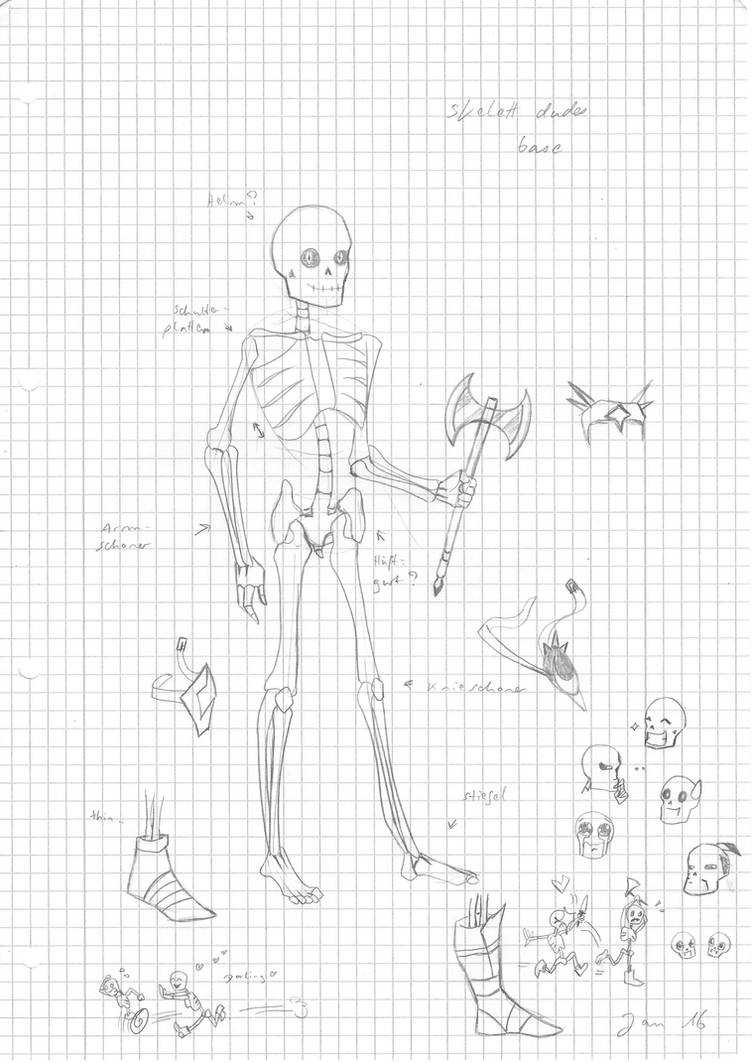 Skeleton Base Character Skeleton Dudes Base by AnonYmicA on DeviantArt
