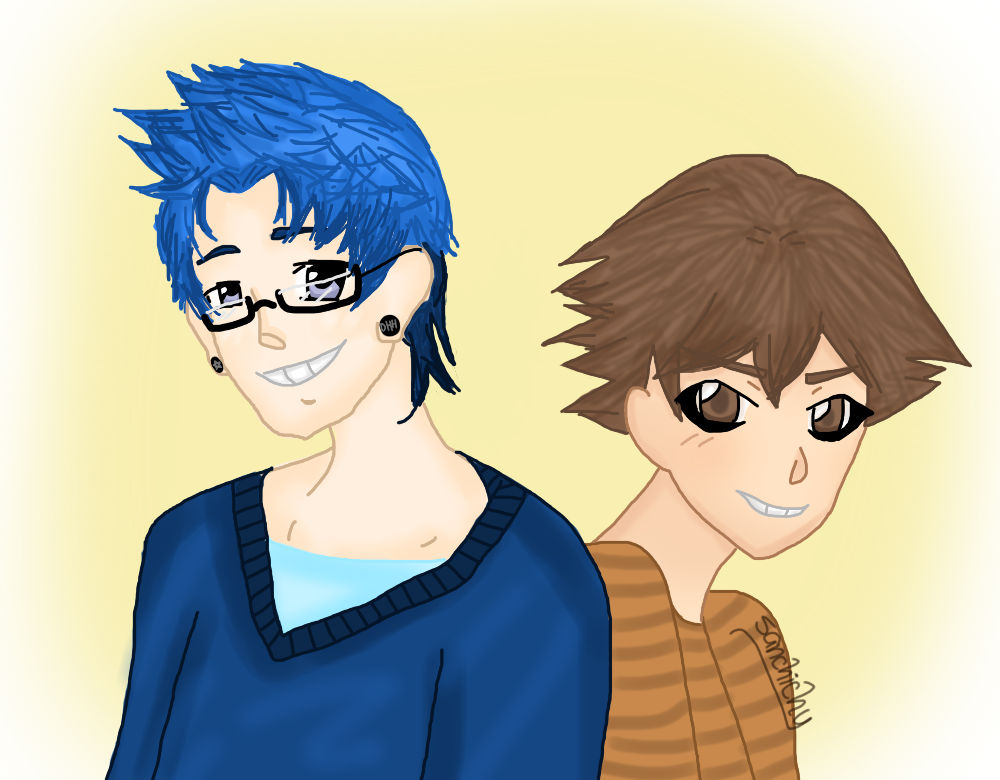 Mordecai and Rigby (Human Version) by sanchichy on DeviantArt
