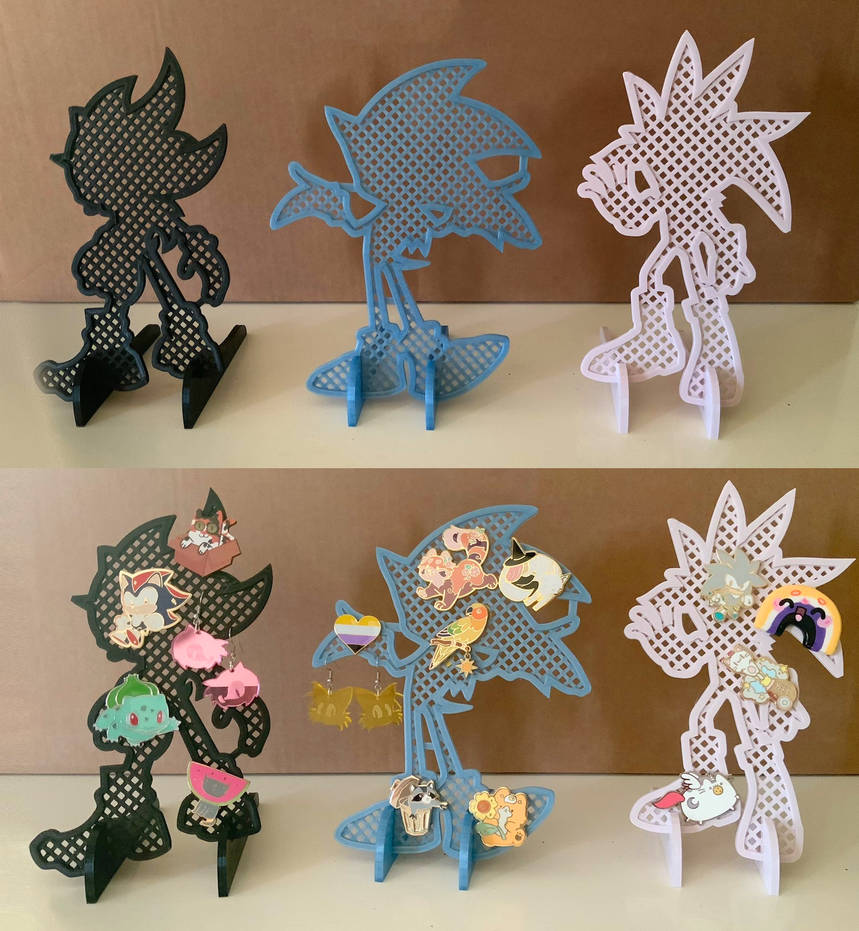 Awesome pin badge racks!!! by TheManiacOfHedgehogs on DeviantArt