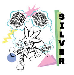 Silver the Hedgehog tote bag design