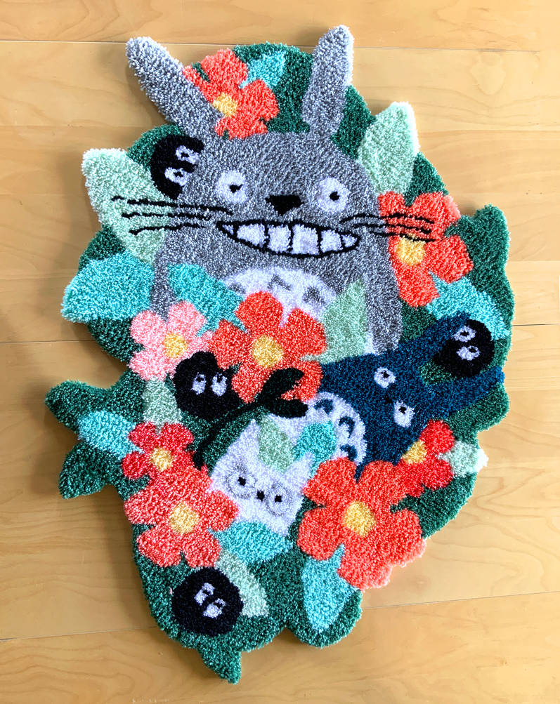 Totoro rug by TheManiacOfHedgehogs on DeviantArt