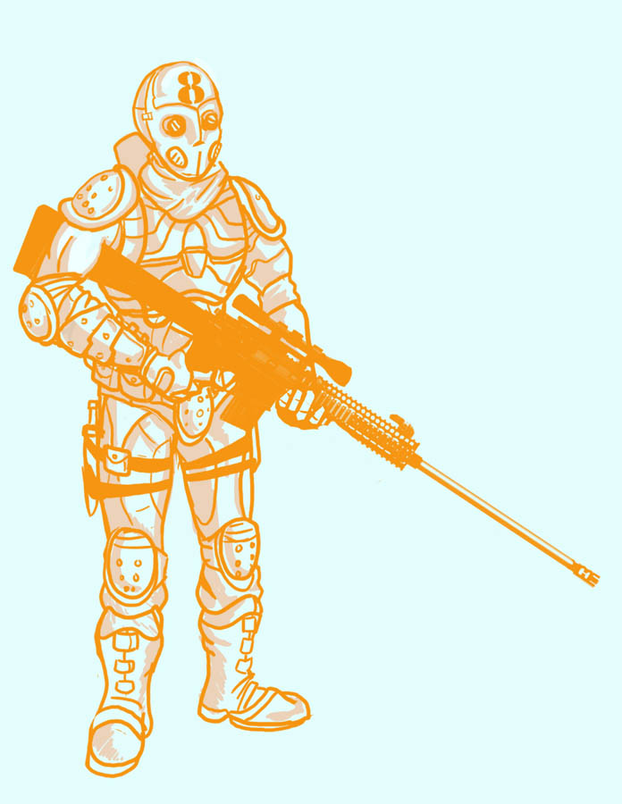 Day 11 Sniper 8 Orange n Blue