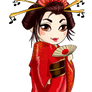 Chibi Geisha Mascot