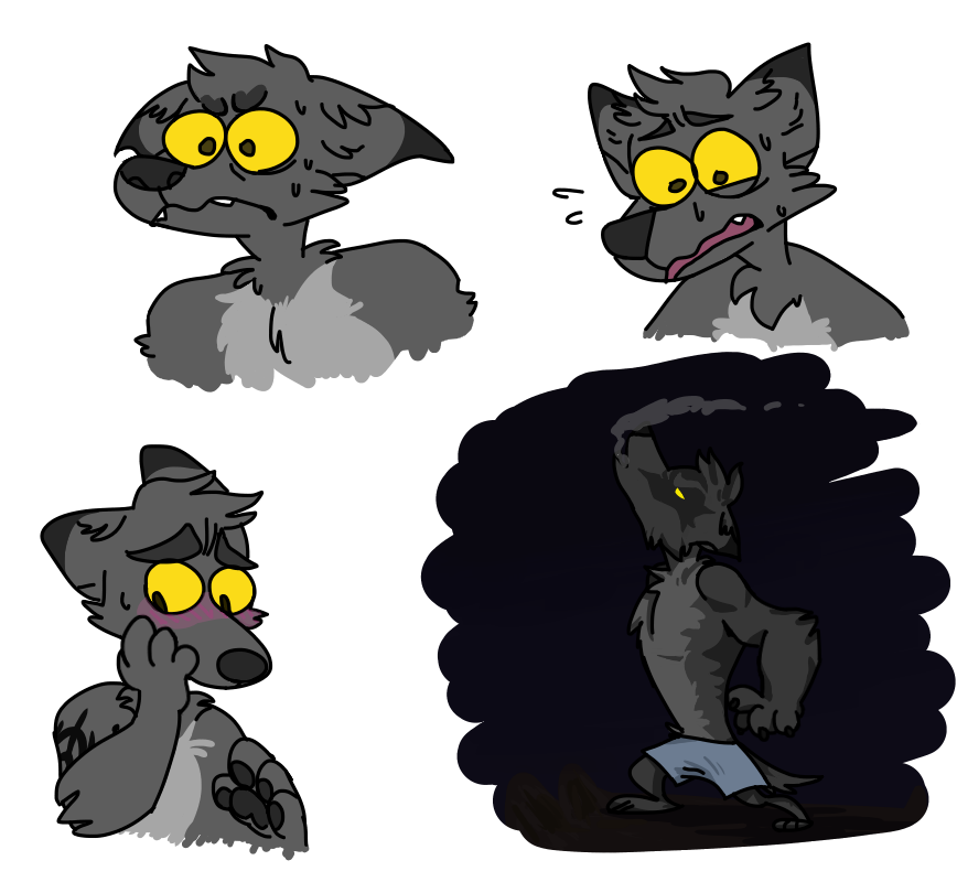 Werewolf Alex Expression Sheet by WolfNatt on DeviantArt