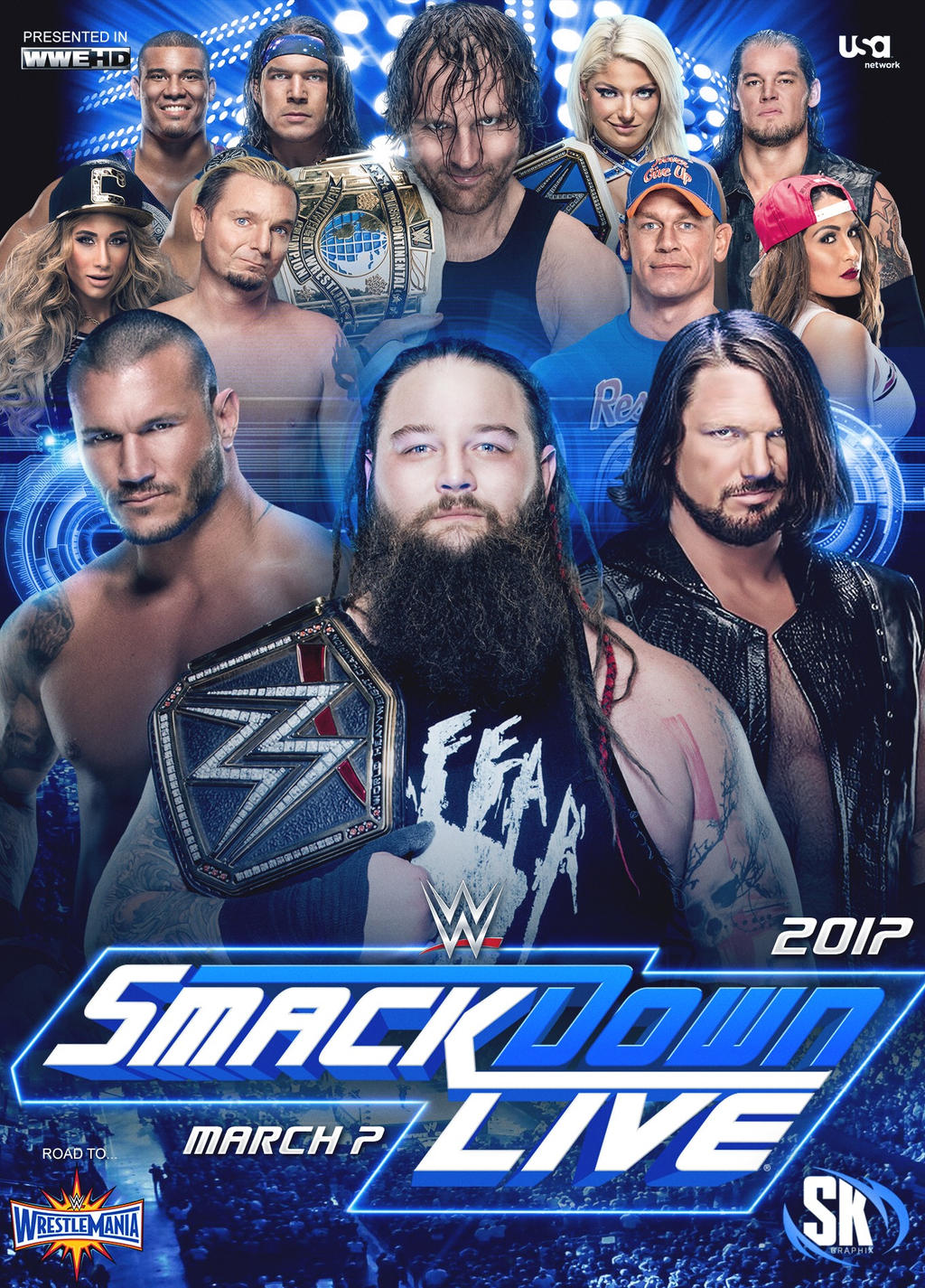 SmackDown LIVE March 7, 2017 by SKGraphix on DeviantArt