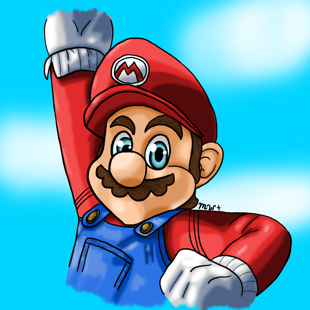 Mario Front Deviantart Mario Fanart by MegnRox15 on DeviantArt