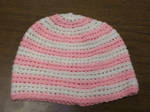 Pink and White Stripe Hat by Lunabellamoon