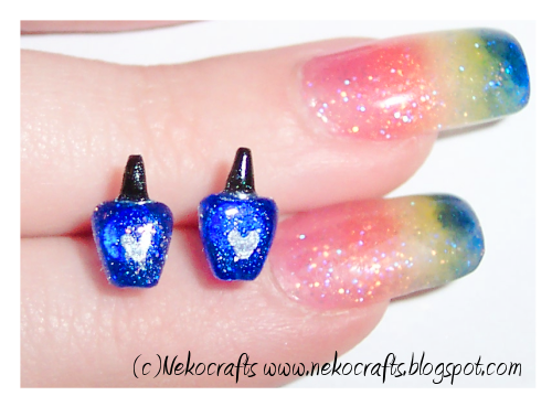 nail polish stud earrings