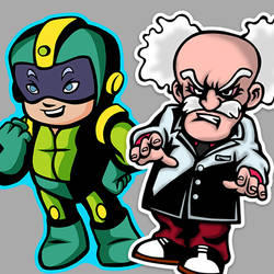 Mega-Man and Dr. Wily Stickers from Captain N!