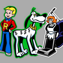 Richie Rich, Dollar and Irona Stickers!