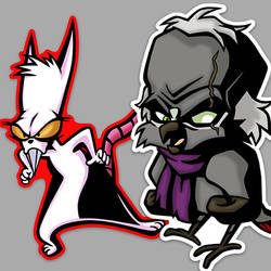 Evil The Cat and Professor Pericles Stickers!