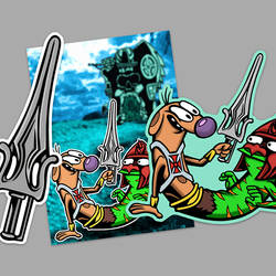 CatDog Of The Universe and Sword Stickers!