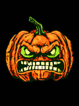 Furious Halloween Pumpkin - with Dall-E AI!