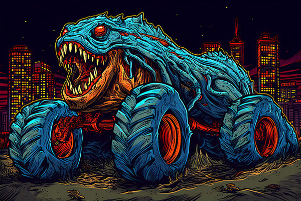 Monster Wheelz - Rage Raptor! by CreedStonegate on DeviantArt