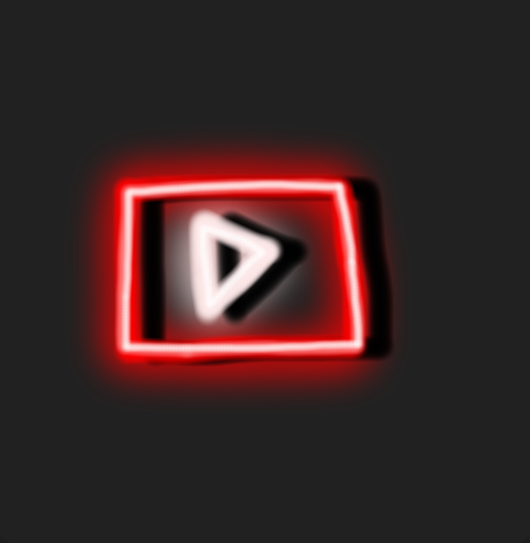 Neon Youtube Logo Red Bmp Hub Neon Youtube Logo Red Bmp Hub