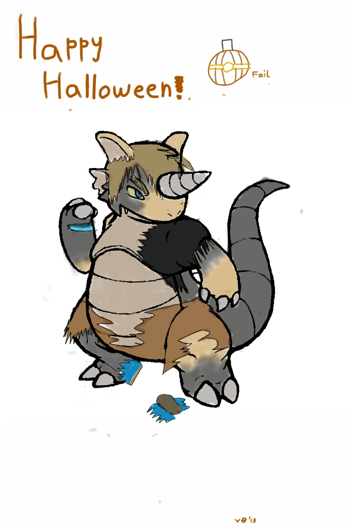 Werepokemon # 6: Halloween Rhydon!