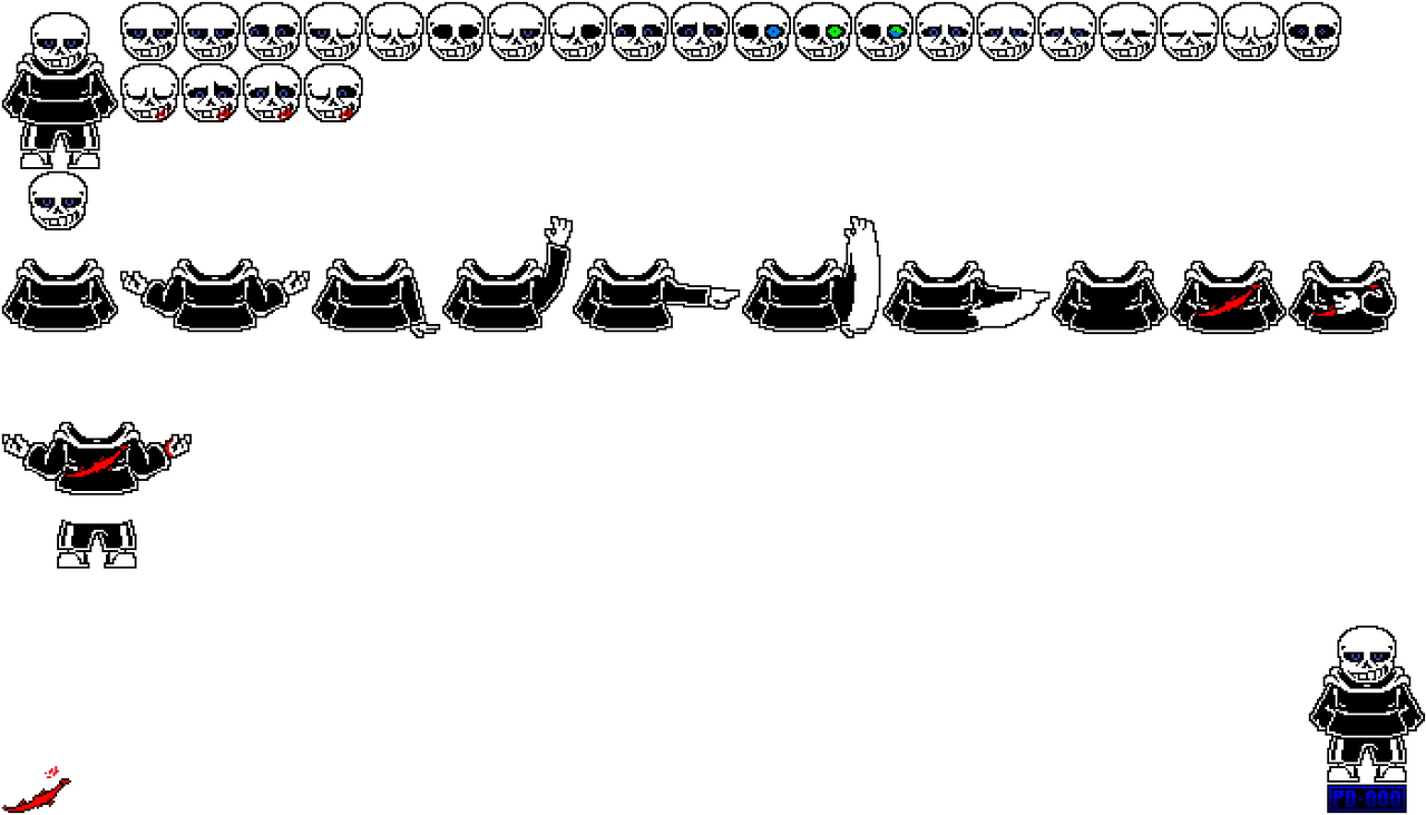 Undertale] Sans Battle Sprites v4 by GrabThatBread on DeviantArt