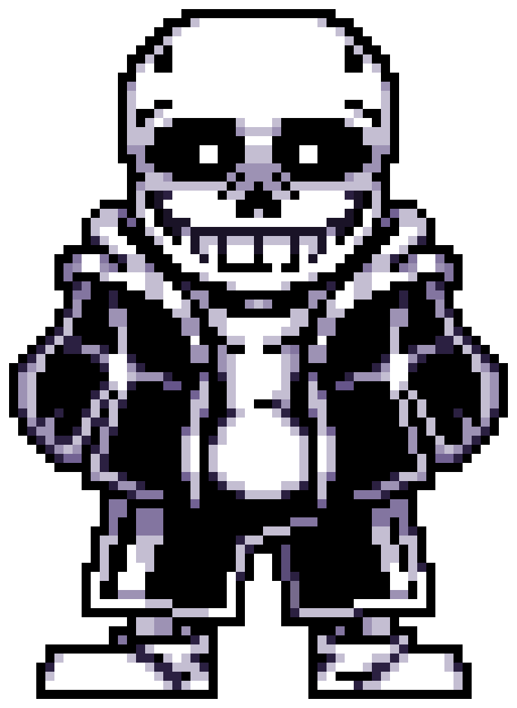 So I added color & shading to Sans' battle sprite : r/Undertale