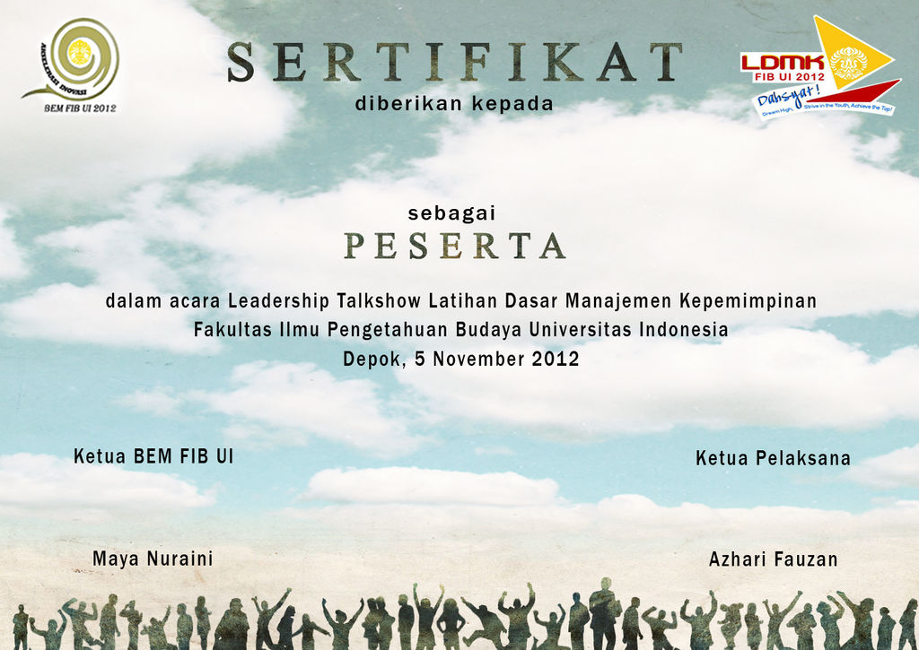 Certificate - LDMK by margaapsari on DeviantArt