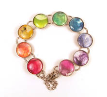 Melted Crayon Bracelet Color Wheel Rainbow