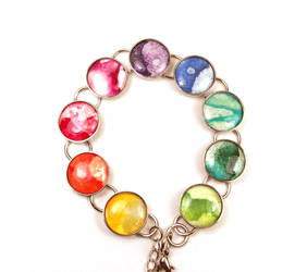 Melted Crayon Color Wheel Bracelet