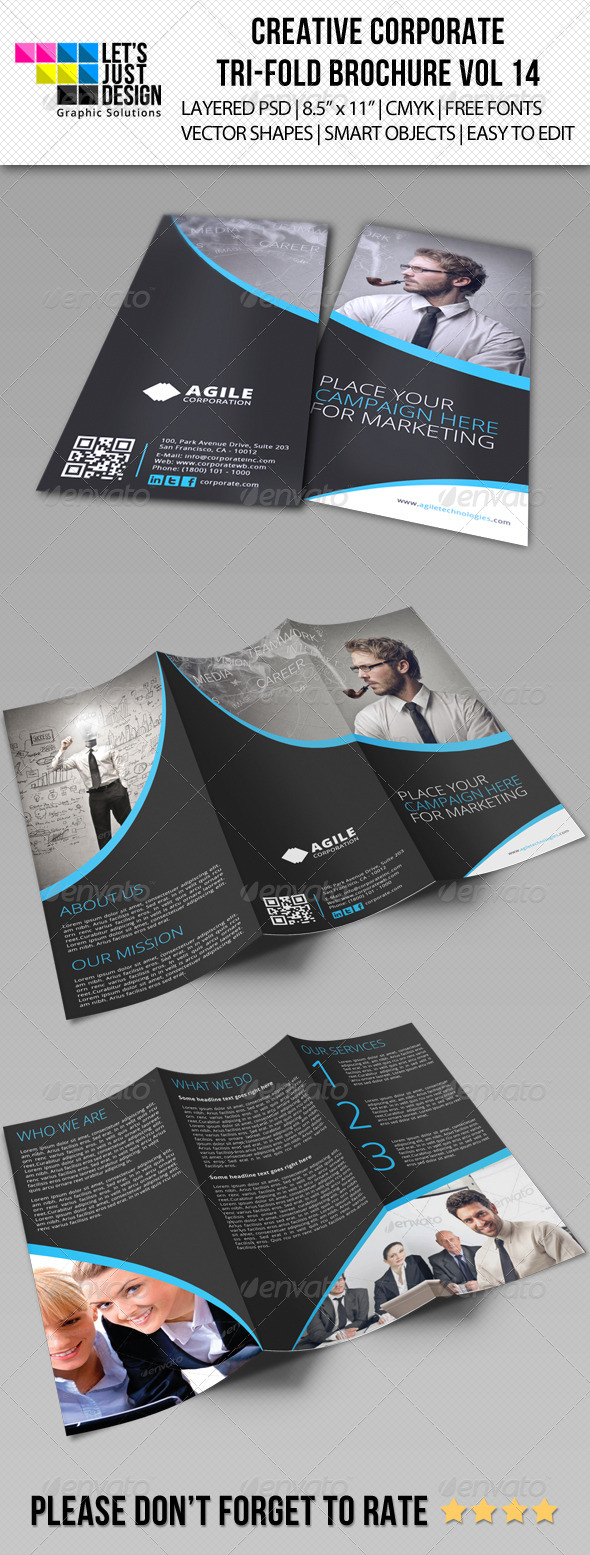 Creative Corporate Tri-Fold Brochure Vol 14